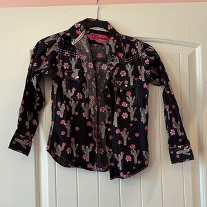 Kids Floral Cactus Button Down Shirt